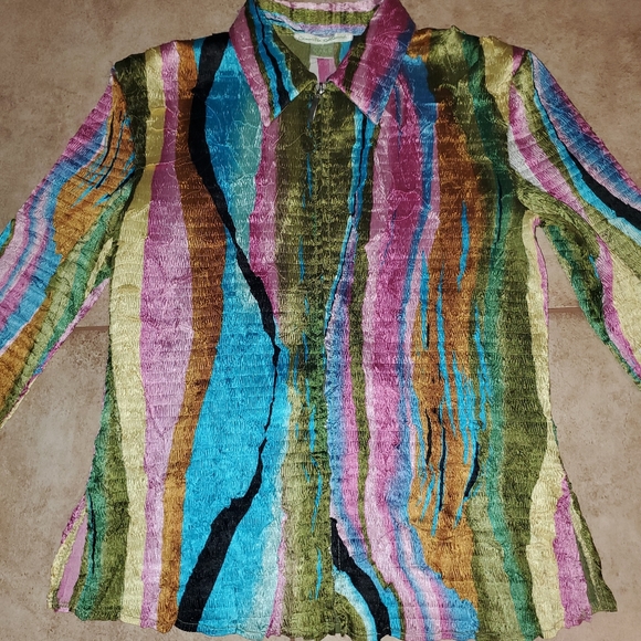 Multicolored zip up jacket - Picture 2 of 7